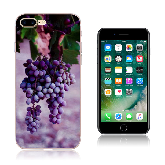 Softlyfit Phone 7 Plus / 8 Plus Kohokuvio Joustava Muovikuori - Tureet Rypäleet