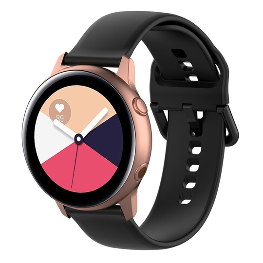 Samsung Galaxy Watch Active durable silicone watch band - Black