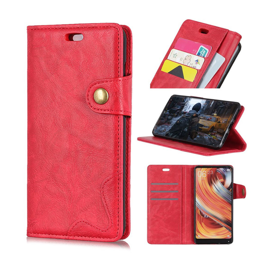 Crazy Horse Sony Xperia 10 Plus S-Shape leather case - Red