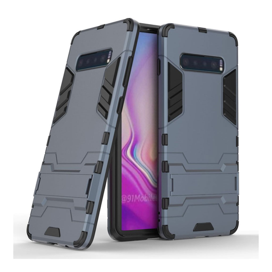 Samsung Galaxy S10 Plus cool guard takatuellinen hybrid suojakotelo - Tummansininen