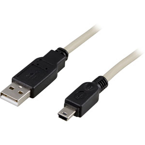 USB 2.0 Kaapeli A-tyyppi Uros - Mini B-tyyppi Uros, 1m
