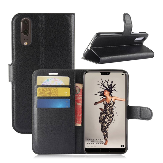 Huawei P20 litsitekstuurinen suojakotelo - Musta