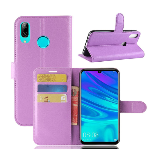 Huawei P30 Lite litsi nahkainen flip suojakotelo - Violetti