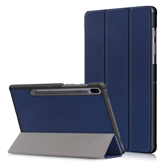 Samsung Galaxy Tab S6 tri-fold leather case - Blue