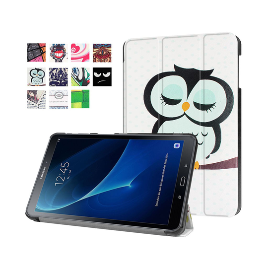 Moberg Samsung Galaxy Tab A 10.1 )2016) Nahkakotelo - Torkkuva Pöllö