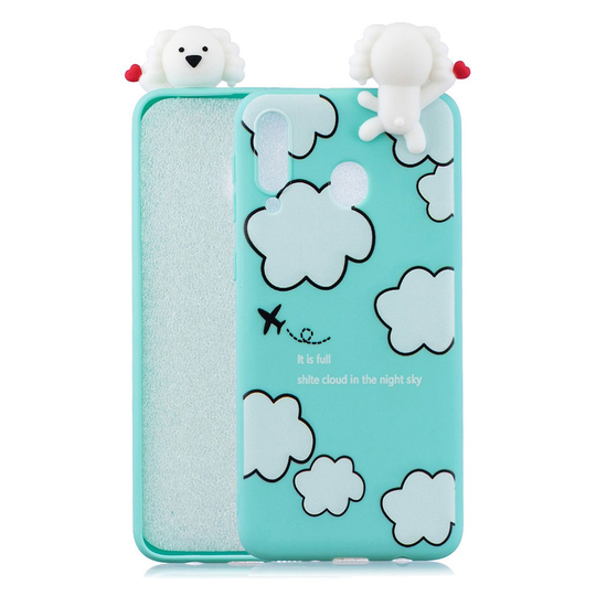 Cute 3D Samsung Galaxy A40 kuoret - Pilvi Kuvio