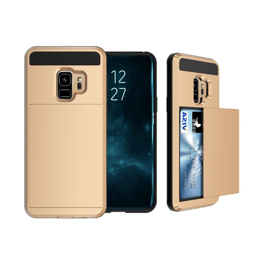 Samsung Galaxy S9 korttipaikallinen suojakuori - Kulta