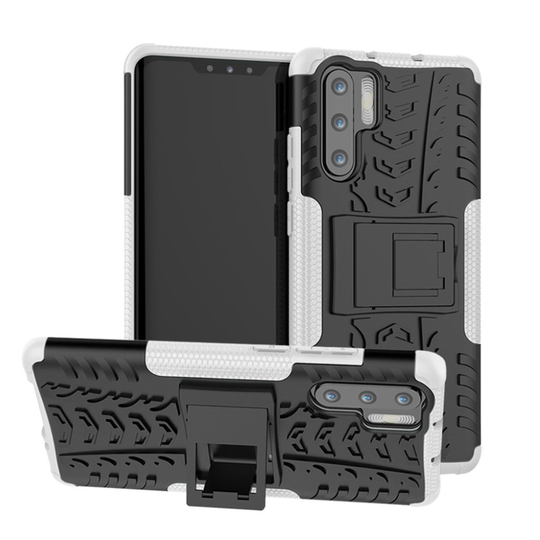 Huawei P30 Pro luistamaton hybrid suojakotelo - Valkoinen