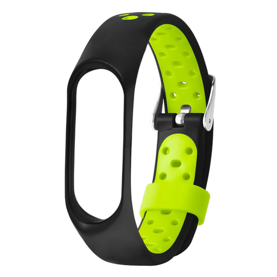 Xiaomi Mi Smart Band 4 dual color silicone watch band - Black / Green
