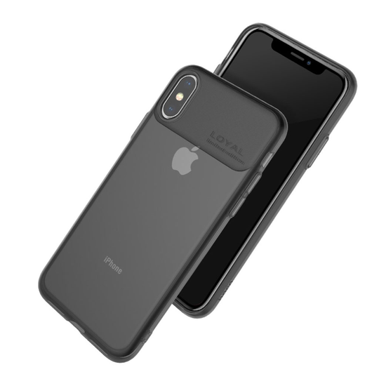 iPhone XS HOCO water rhyme sarjan silikooni muovinen takasuoja kuori - Musta
