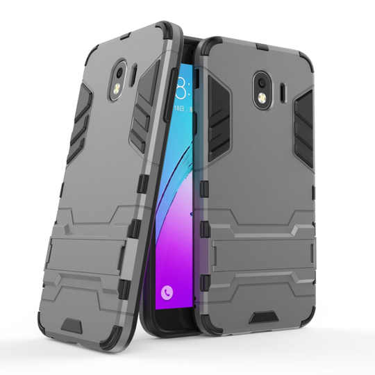 Samsung Galaxy J4 (2018) hieno guard combo suojakotelo - Harmaa
