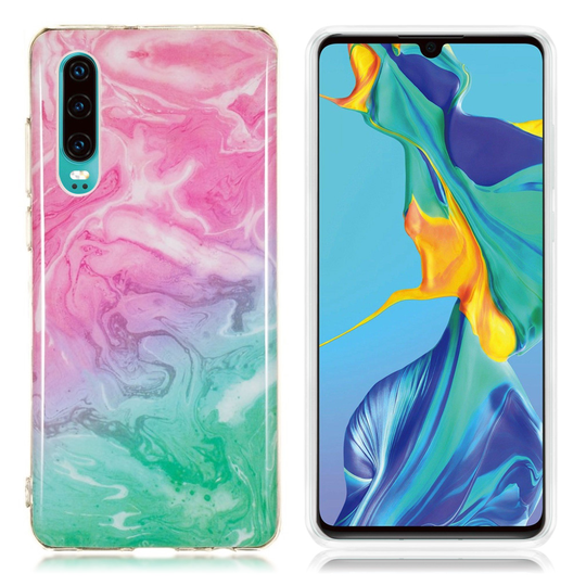 Huawei P30 marmori kuosinen joustava suojakotelo - Malli I