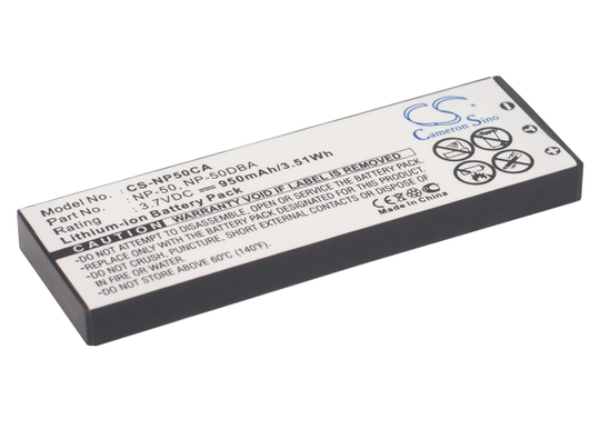 Casio NP-50 NP-50DBA yhteensopiva akku 950 mAh