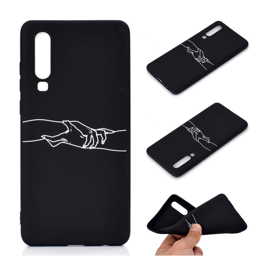 Huawei P30 matte pattern case - Hand in Hand