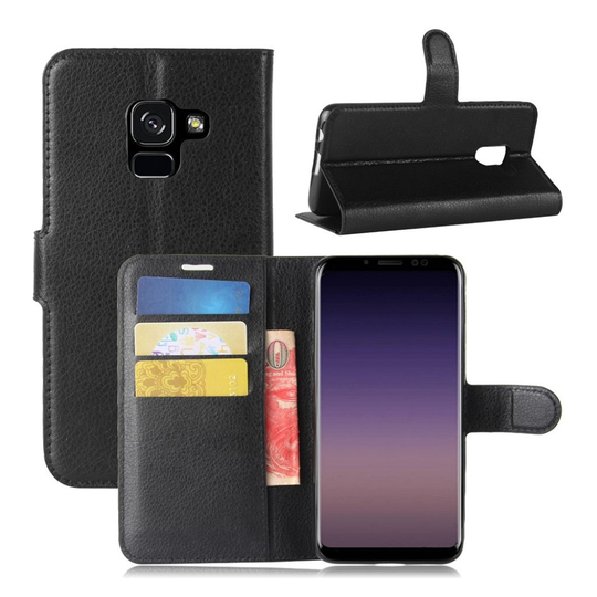 Samsung Galaxy A8 (2018) litsipintainen suojakotelo - Musta