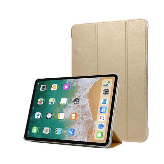 iPad Pro 11 inch (2018) kolmio taivutettava synteetti nahkainen suojakotelo - Kulta