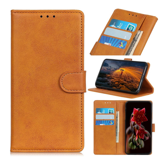 Samsung Galaxy A50 matte leather case - Brown