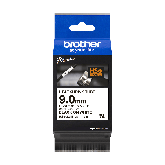 BROTHER B-ON-W HEAT SHRINK TUBE 9MM