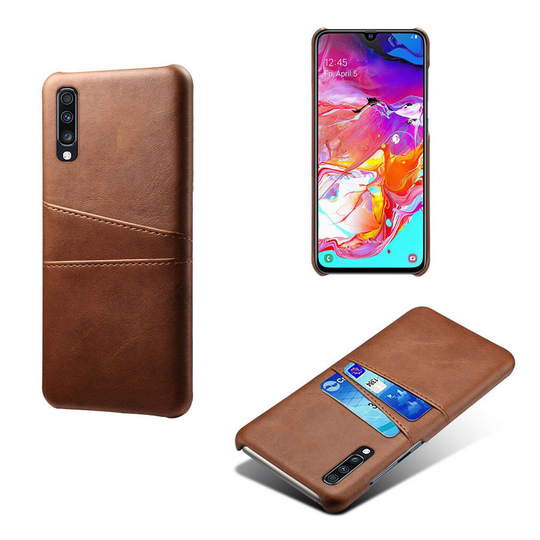 Dual Card Samsung Galaxy A70 kuoret - Ruskea