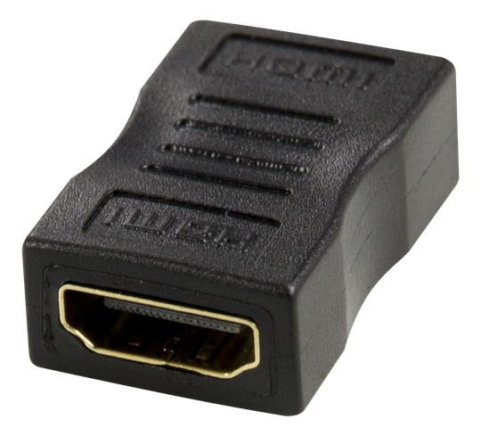 HDMI Adapter, Gold-plated Connectors, 4K UHD, Black