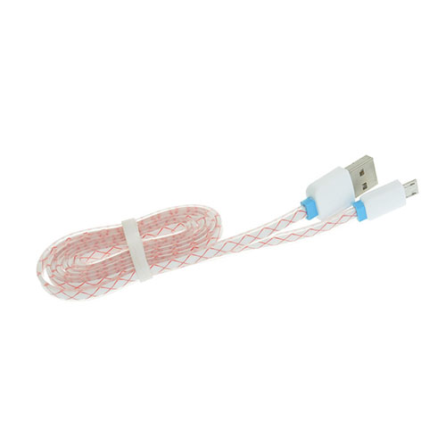 1m Kudottu Mikro Usb Kaapeli - Valkoinen