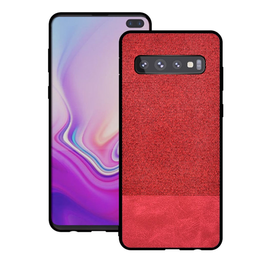 Samsung Galaxy S10 cloth spliced case - Red