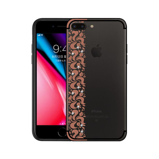 NXE iPhone 7 Plus ja 8 Plus kukkakuvioitu suojakuori - Ruskea