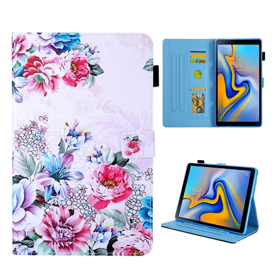 Samsung Galaxy Tab S5e pattern multi-angle leather case - Flowers