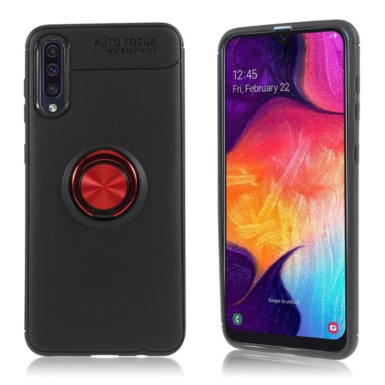 Samsung Galaxy A50 rengaspidike suojakotelo - Musta / Punainen