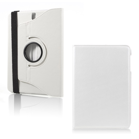 Samsung Galaxy Tab S3 (9.7") Litsi Pintainen Nahkakotelo Standillä - Valkoinen