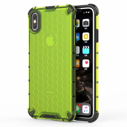 Bofink Honeycomb iPhone Xs Max kuoret - Vihreä
