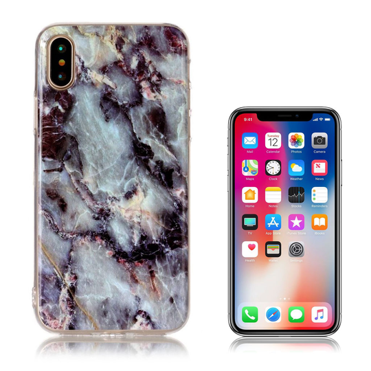 iPhone X design suojakuori - Musta ja sininen