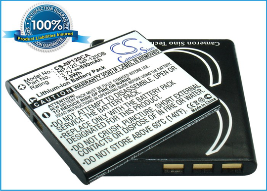 Casio NP-120 NP-120DBA yhteensopiva akku - 630 mAh