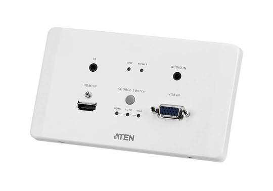 HDMI & VGA HDBaseT Transmitter With EU Wall Plate / POH