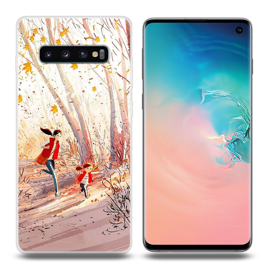 Samsung Galaxy S10 Plus kuvioitu suojakotelo - Iloinen Juoksee