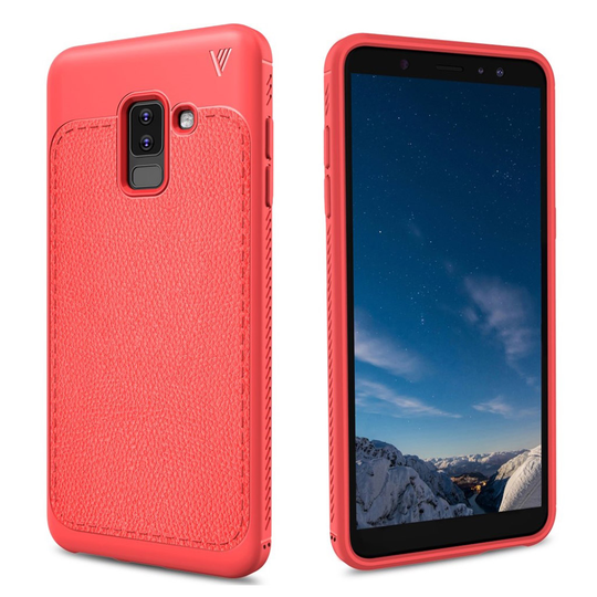 Samsung Galaxy A6 Plus IVSO Gentry Sarja TPU Takaosa Kuori - Punainen