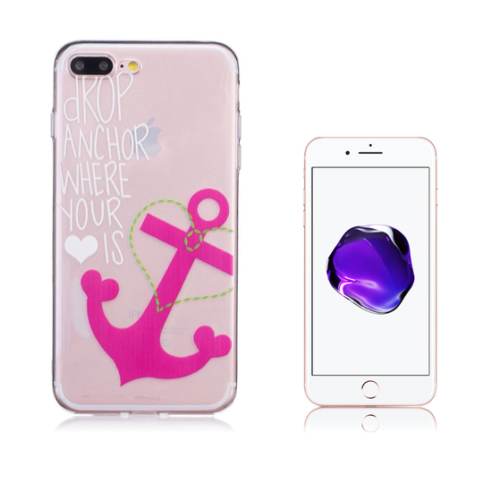 Cramér Phone 7 Plus / 8 Plus Ohut Joustava Kuori - Ankkuroidu Sinne Missä Sydämesi On