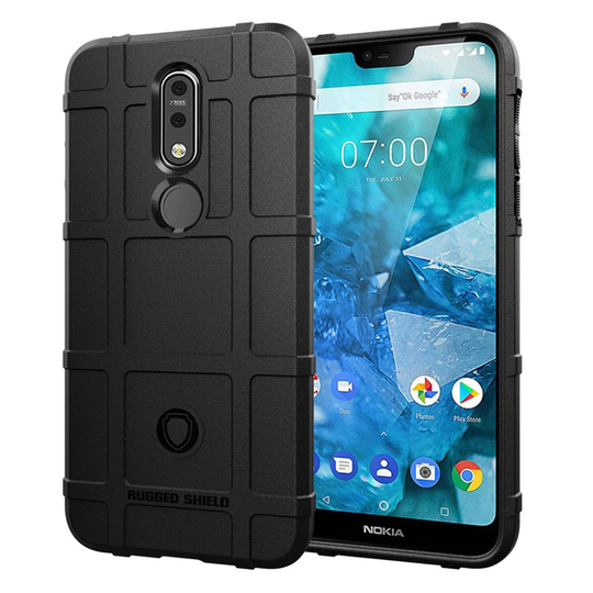 Rugged Shield Nokia 7.1 kuoret - Musta