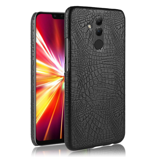 Huawei Mate 20 Lite krokotiili iho rakenteinen synteetti nahkainen takasuoja kuori - Musta
