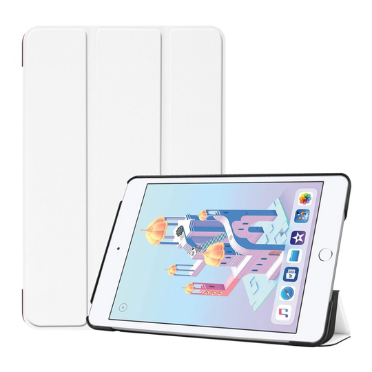 iPad Mini (2019) tri-fold nahkainen suojakotelo - Valkoinen