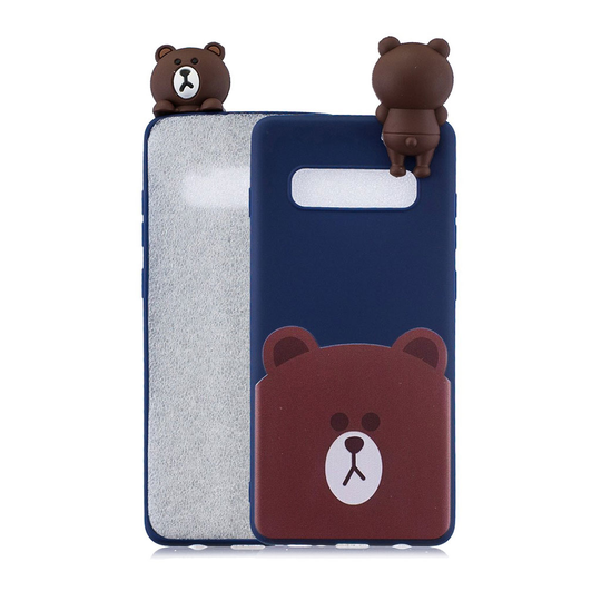 Samsung Galaxy S10 3D Suloinen nukke kuosi suojakotelo - Nalle