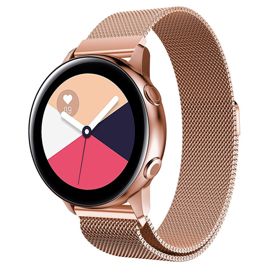 Samsung Galaxy Watch Active milanese stainless steel watch band - Rose Gold