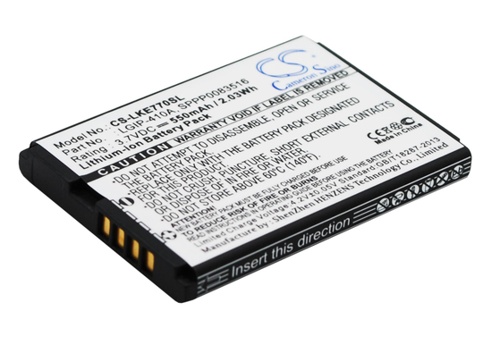 LG KE770 KG289 278A KF510 KG77 KF500 KF510 GD39 Akku 800 mAh