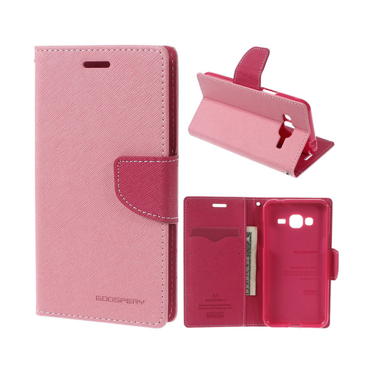 Mercury Goospery Nahkakotelo Samsung Galaxy J3 (2016) Puhelimelle - Pinkki