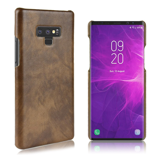 Samsung Galaxy Note9 Liitsihedelmän Jyvä Pintainen Kova Muovi Takasuoja Kuori - Kahvi
