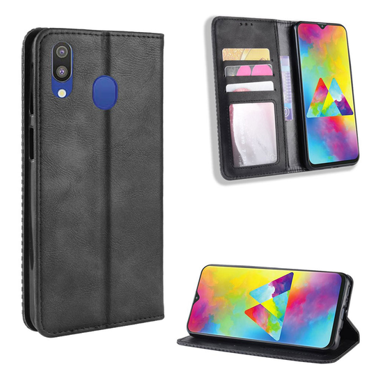 Bofink Vintage Samsung Galaxy M20 kotelot - Musta
