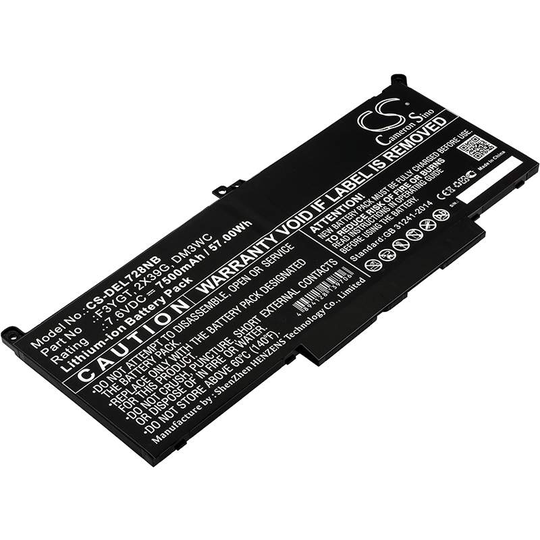 DELL Latitude 12 7000 Latitude 12 7290 Latitude 13 7000 7390 akku 7500mAh
