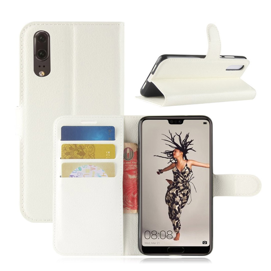 Huawei P20 litsitekstuurinen suojakotelo - Valkoinen
