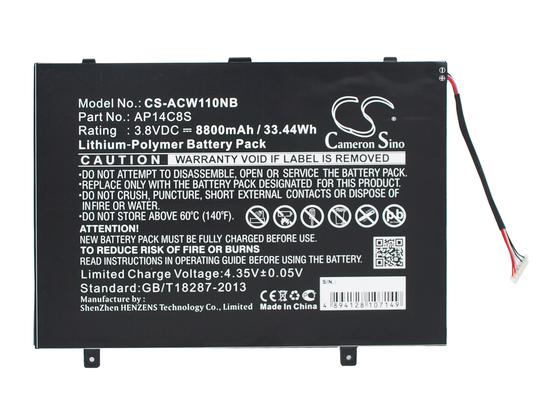 Acer Aspire Switch 11 Aspire Switch 11 Pro SW5-111 akku 8800 mAh