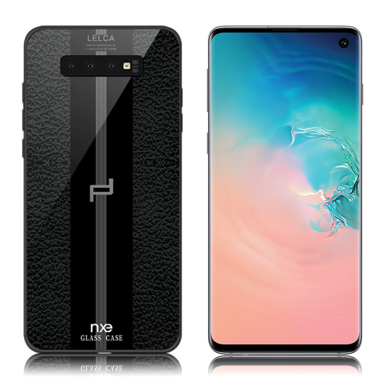 NXE LELCA Samsung Galaxy S10 kuvioinen suojakotelo - Musta